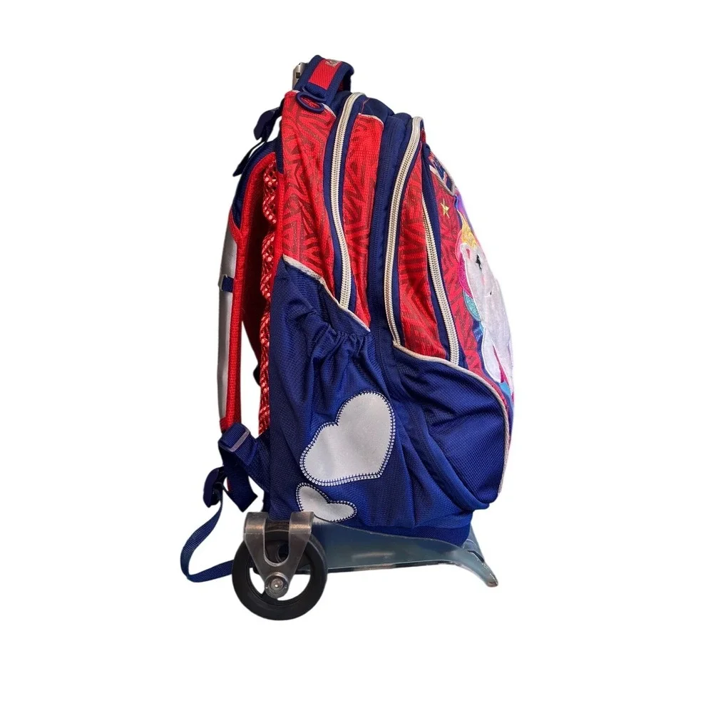 KalGav Suitcase and Backpack 2 in 1 Unicorn Large pockets Zippers Bottle holders